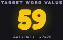 Target Word Value display